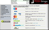 Payment options for players at Posh